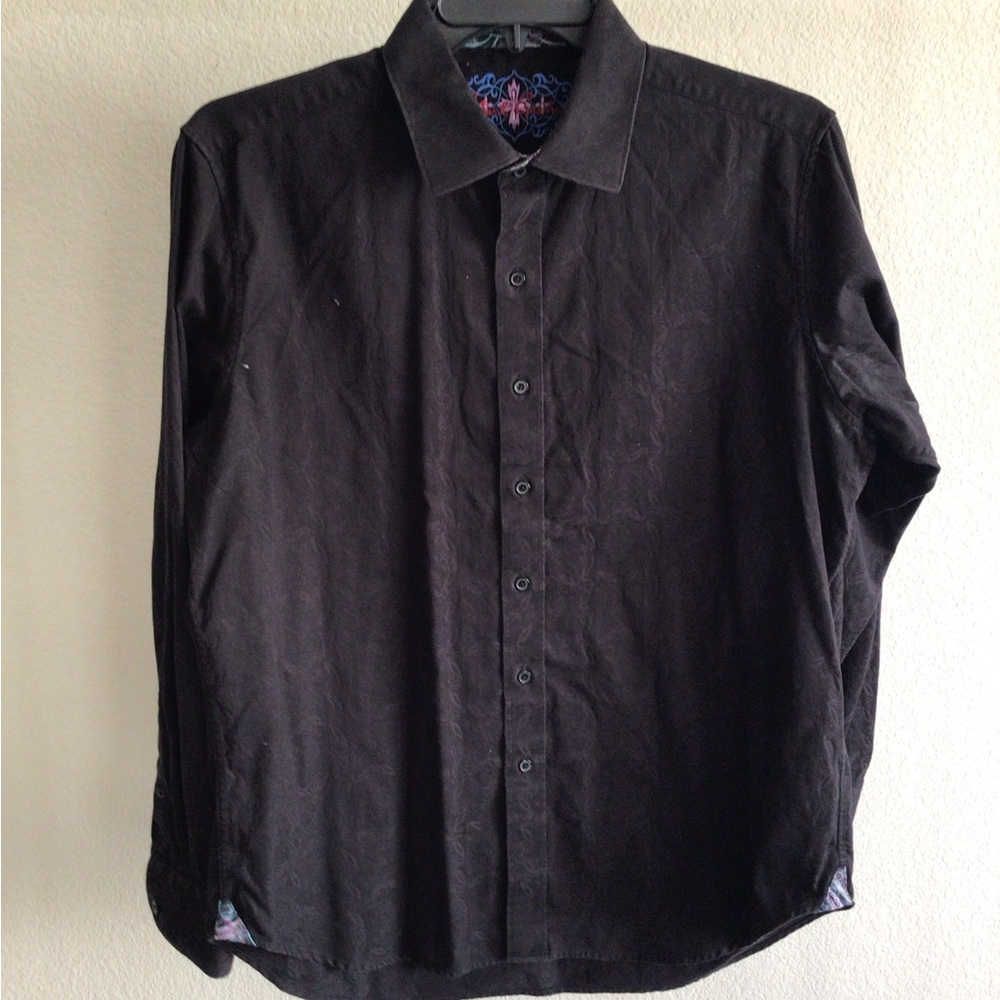 M025 Robert Graham Dark Button-Down Shirt